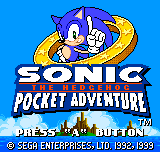 Sonic the Hedgehog - Pocket Adventure Title Screen